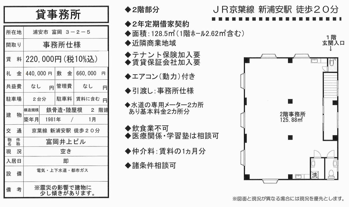 浦安市富岡3 2 5 新浦安駅 富岡井上ビルの賃貸事務所 貸事務所 貸店舗の詳細 テナント Biz 浦安市富岡3 2 5 新浦安駅 富岡井上ビルの賃貸事務所 貸事務所 貸店舗の詳細 テナント Biz